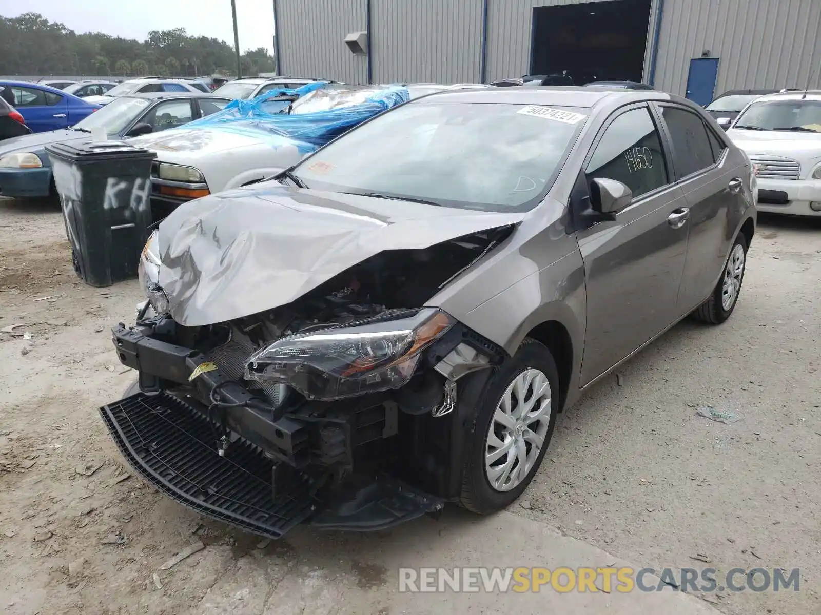 2 Photograph of a damaged car 5YFBURHE9KP874406 TOYOTA COROLLA 2019