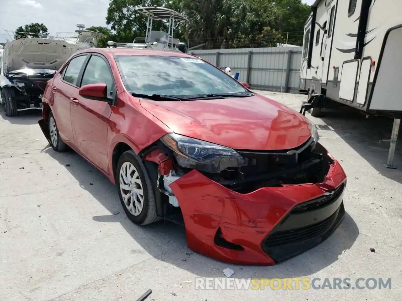 1 Photograph of a damaged car 5YFBURHE9KP875233 TOYOTA COROLLA 2019