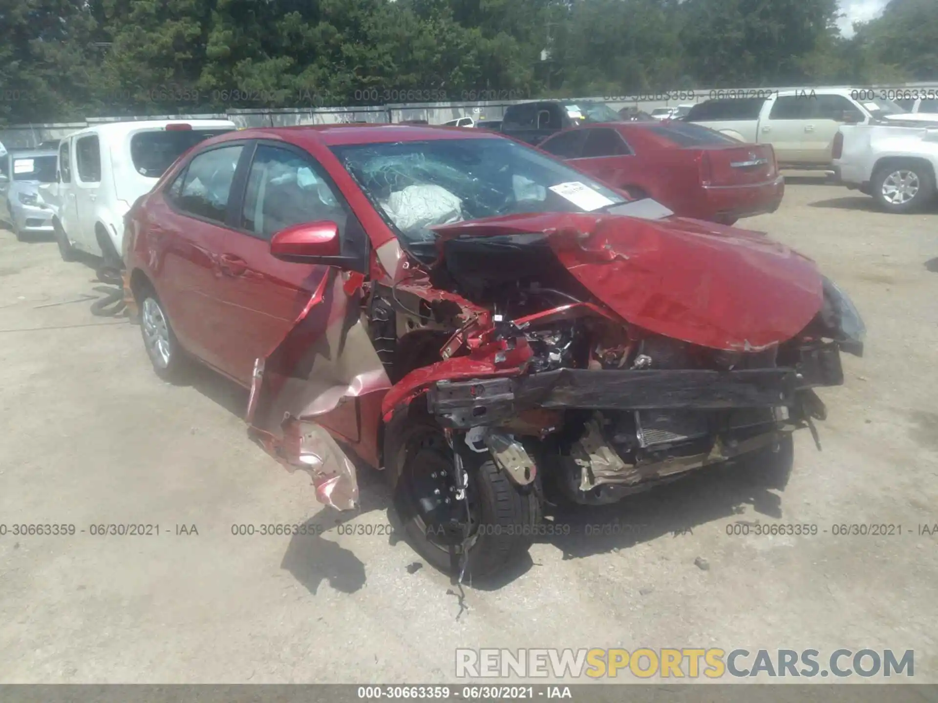 1 Photograph of a damaged car 5YFBURHE9KP875409 TOYOTA COROLLA 2019