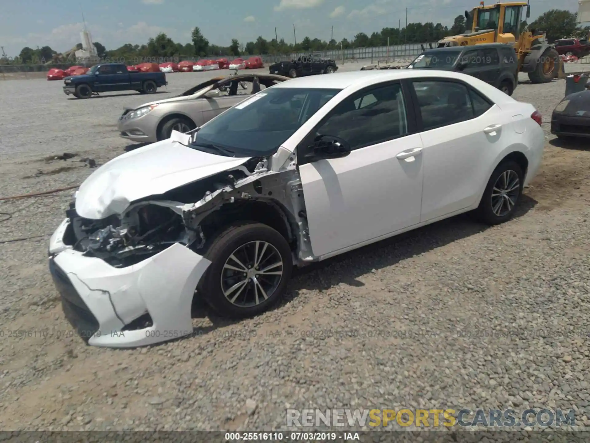 2 Photograph of a damaged car 5YFBURHE9KP875961 TOYOTA COROLLA 2019