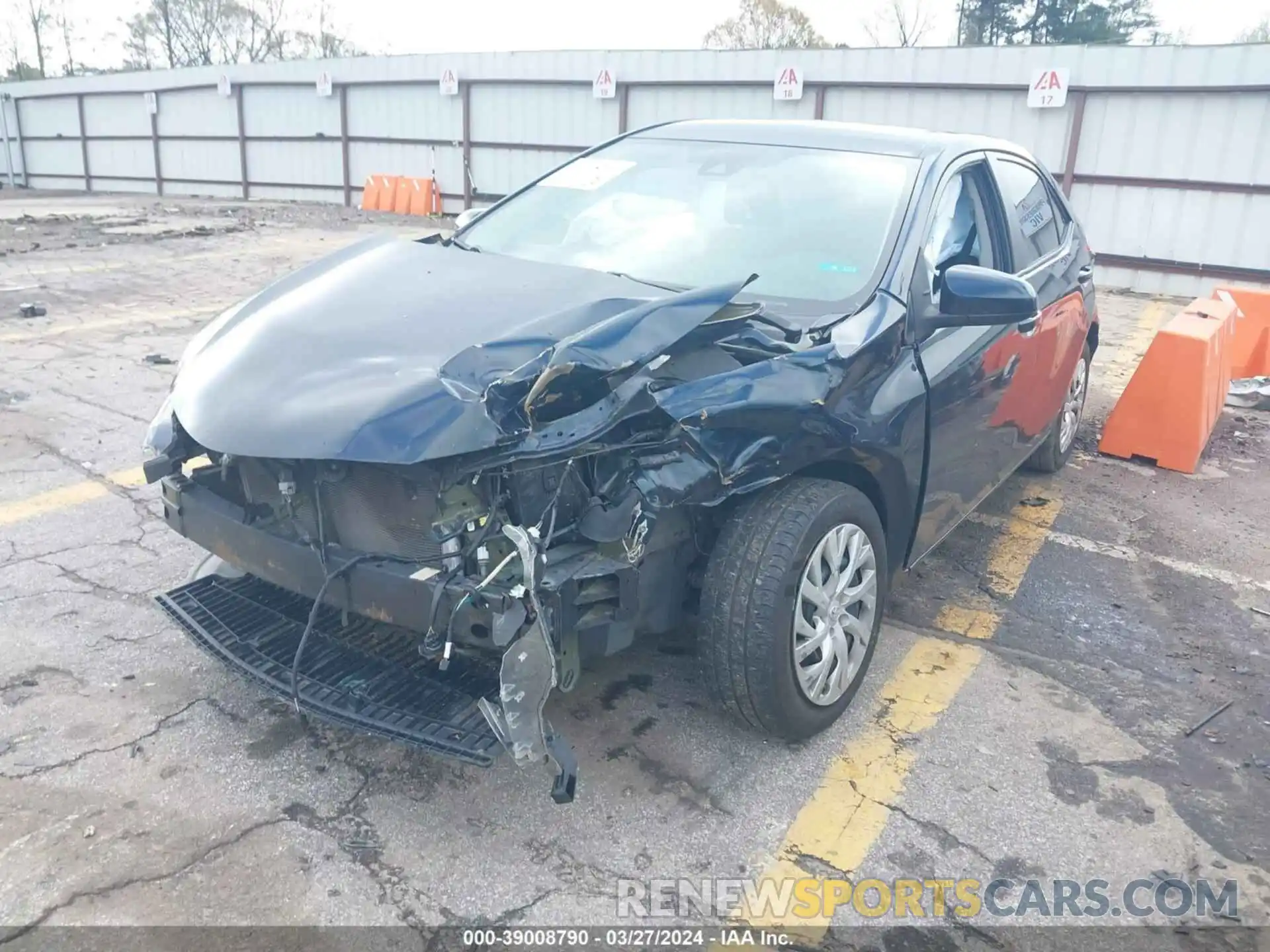 2 Photograph of a damaged car 5YFBURHE9KP876012 TOYOTA COROLLA 2019