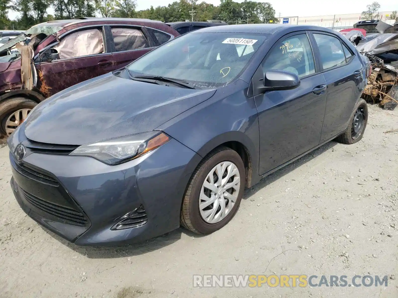 2 Photograph of a damaged car 5YFBURHE9KP876317 TOYOTA COROLLA 2019