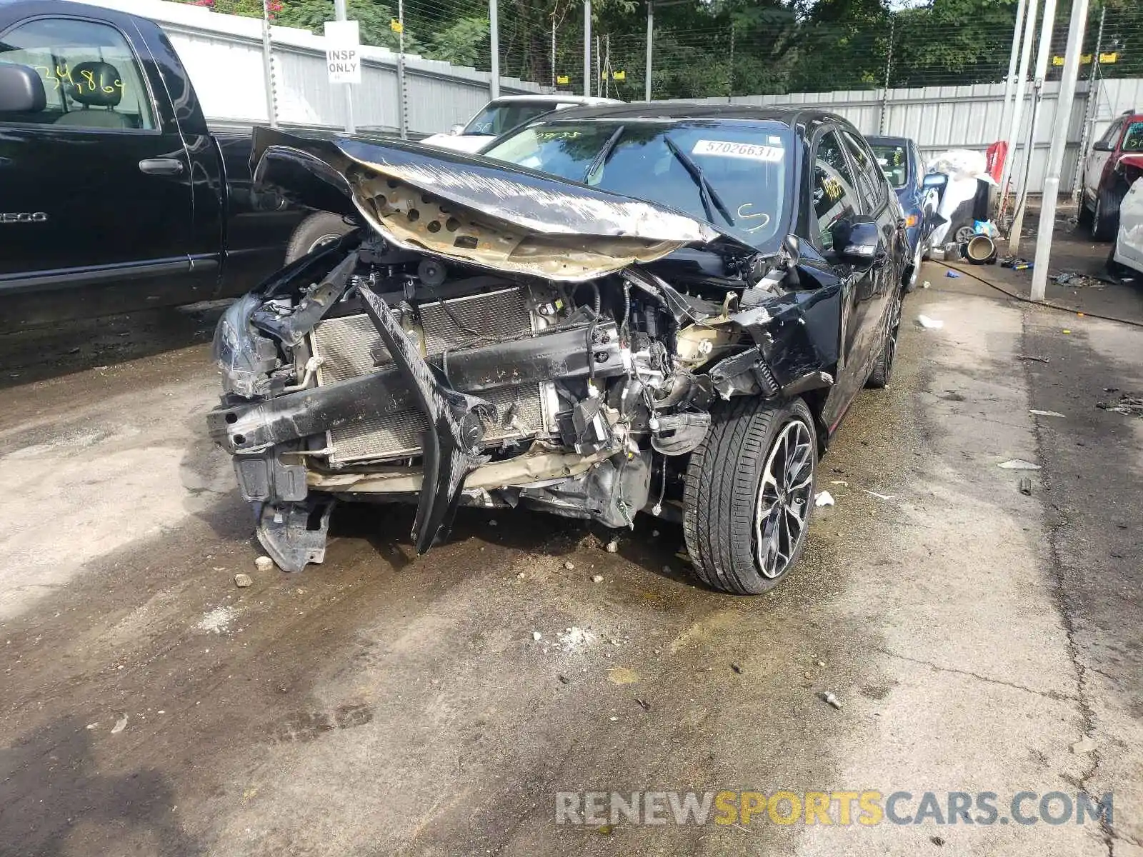 2 Photograph of a damaged car 5YFBURHE9KP876463 TOYOTA COROLLA 2019