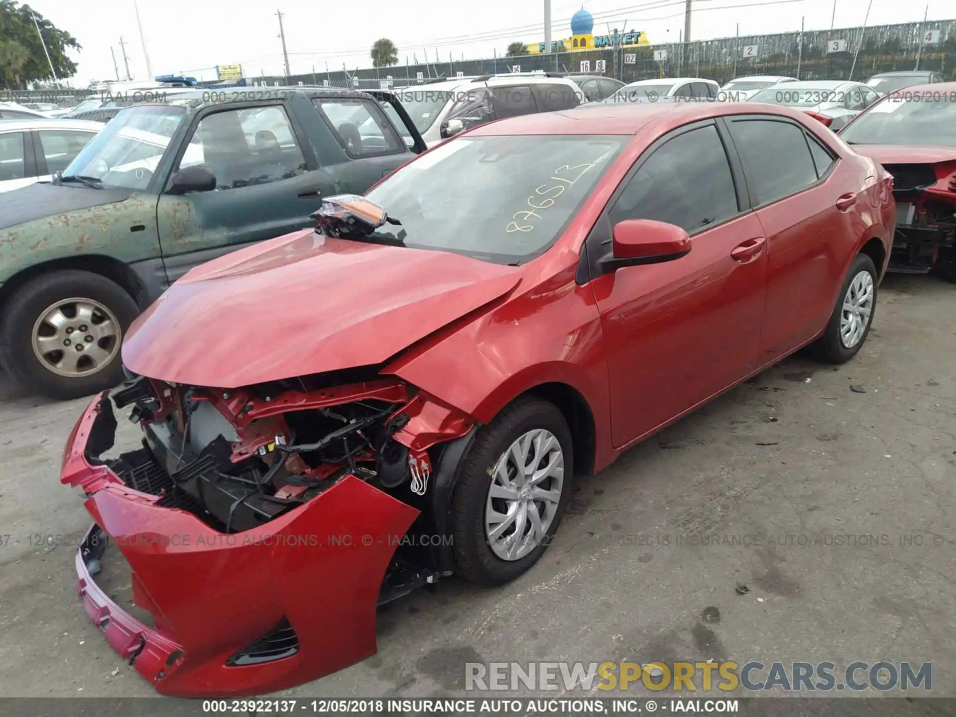 2 Photograph of a damaged car 5YFBURHE9KP876513 TOYOTA COROLLA 2019