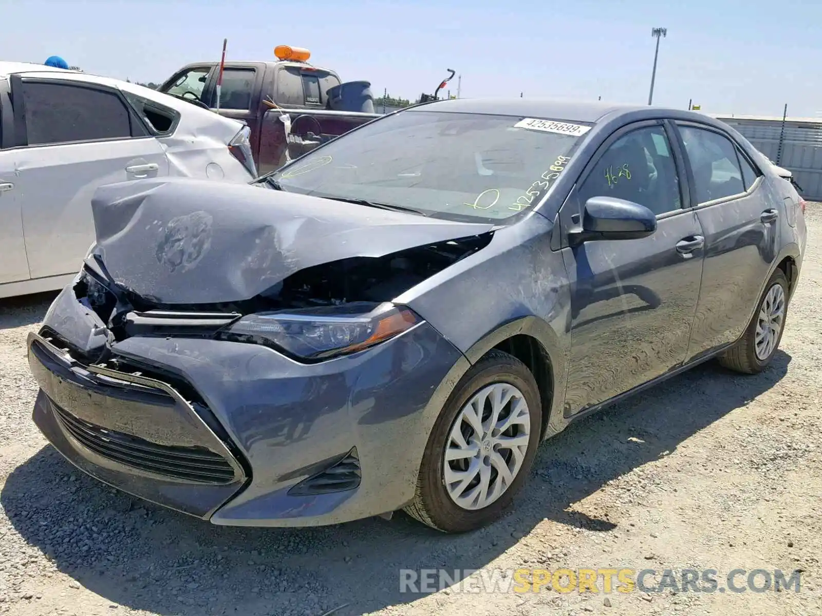 2 Photograph of a damaged car 5YFBURHE9KP876527 TOYOTA COROLLA 2019