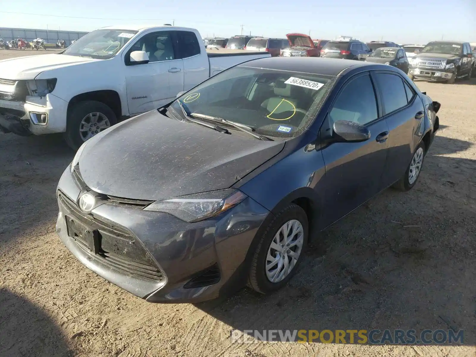 2 Photograph of a damaged car 5YFBURHE9KP876771 TOYOTA COROLLA 2019