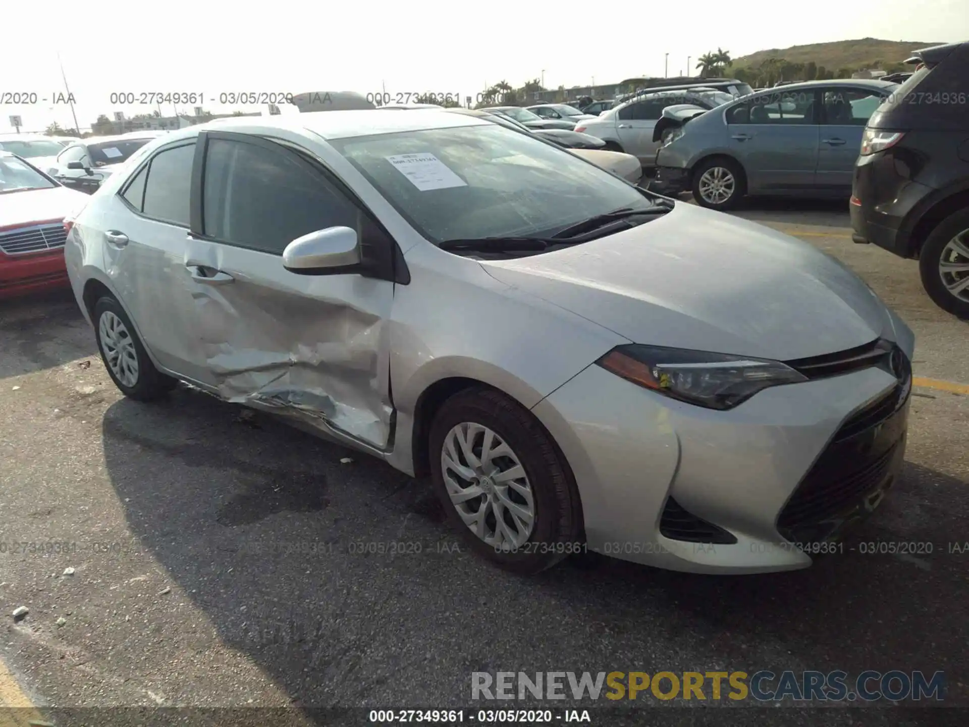 1 Photograph of a damaged car 5YFBURHE9KP876933 TOYOTA COROLLA 2019