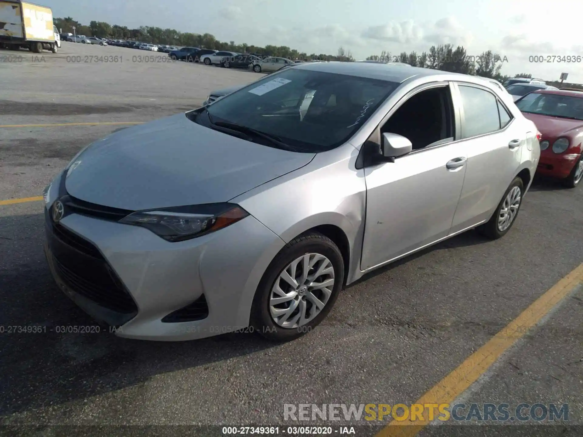 2 Photograph of a damaged car 5YFBURHE9KP876933 TOYOTA COROLLA 2019