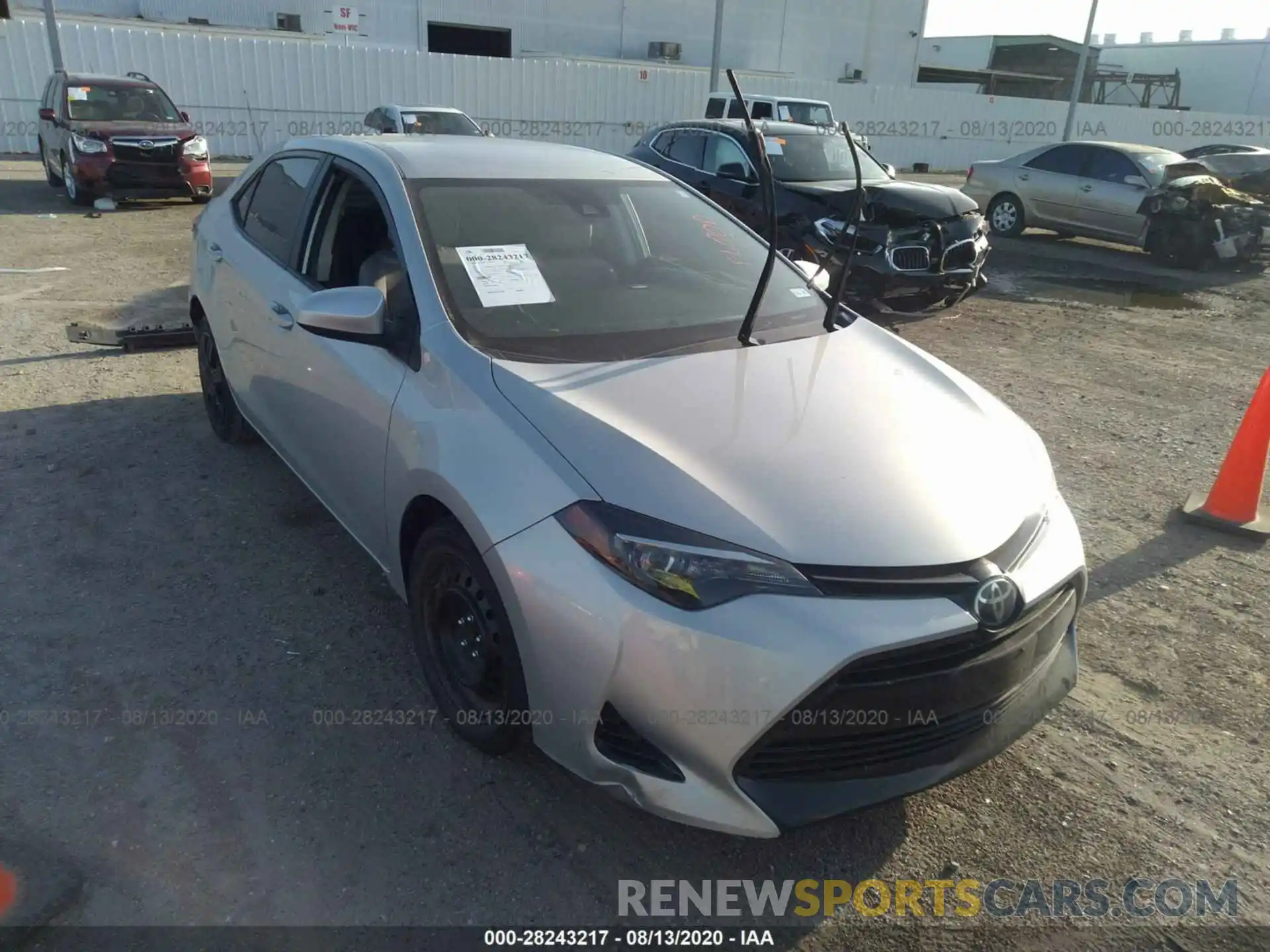 1 Photograph of a damaged car 5YFBURHE9KP877435 TOYOTA COROLLA 2019