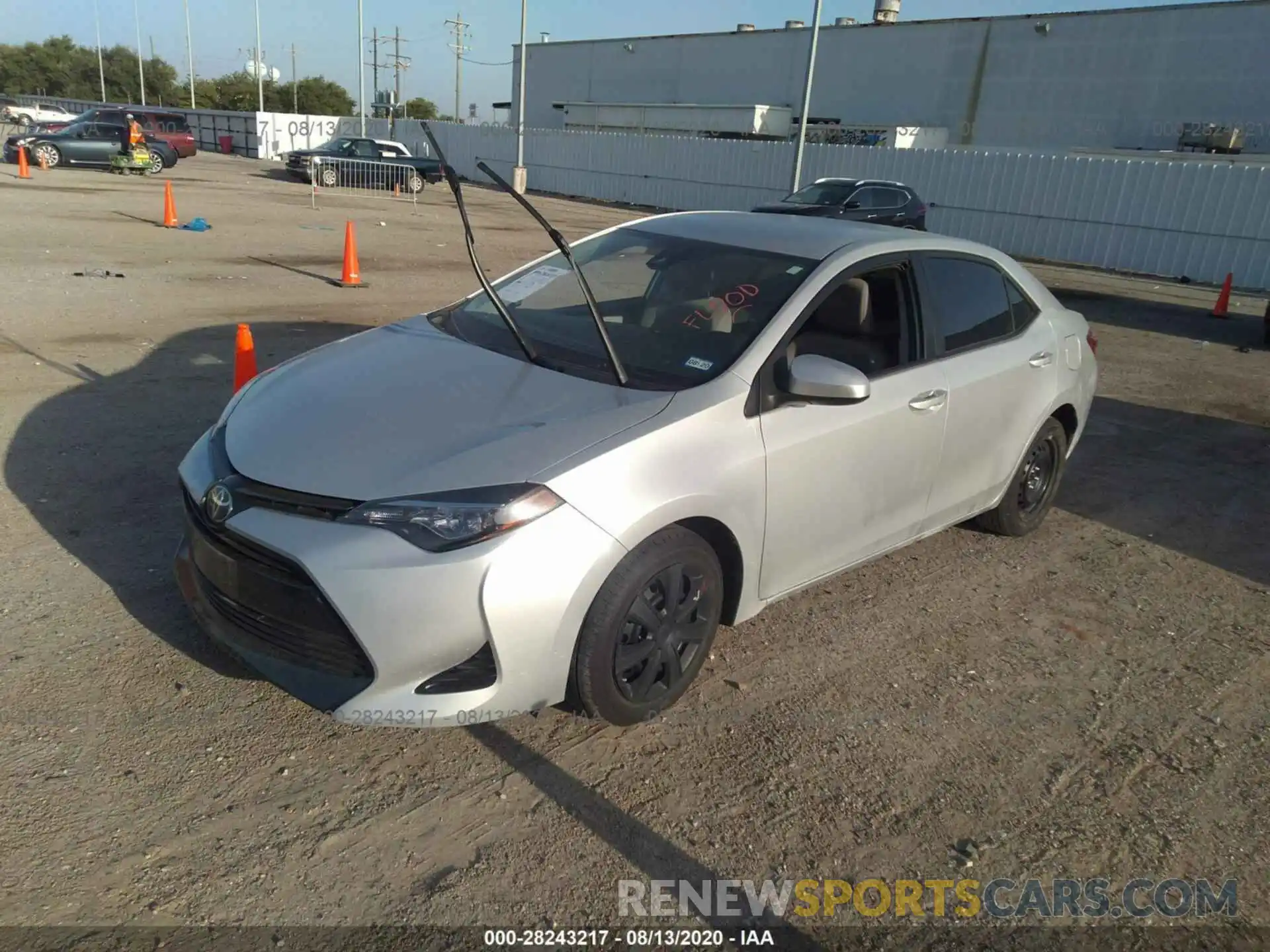 2 Photograph of a damaged car 5YFBURHE9KP877435 TOYOTA COROLLA 2019