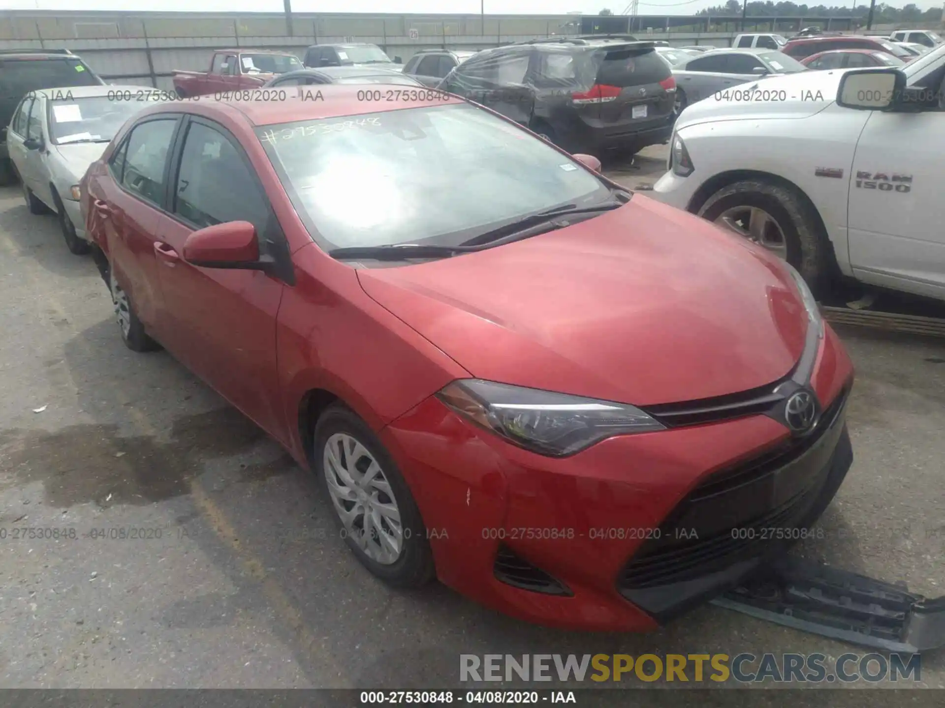 1 Photograph of a damaged car 5YFBURHE9KP877449 TOYOTA COROLLA 2019