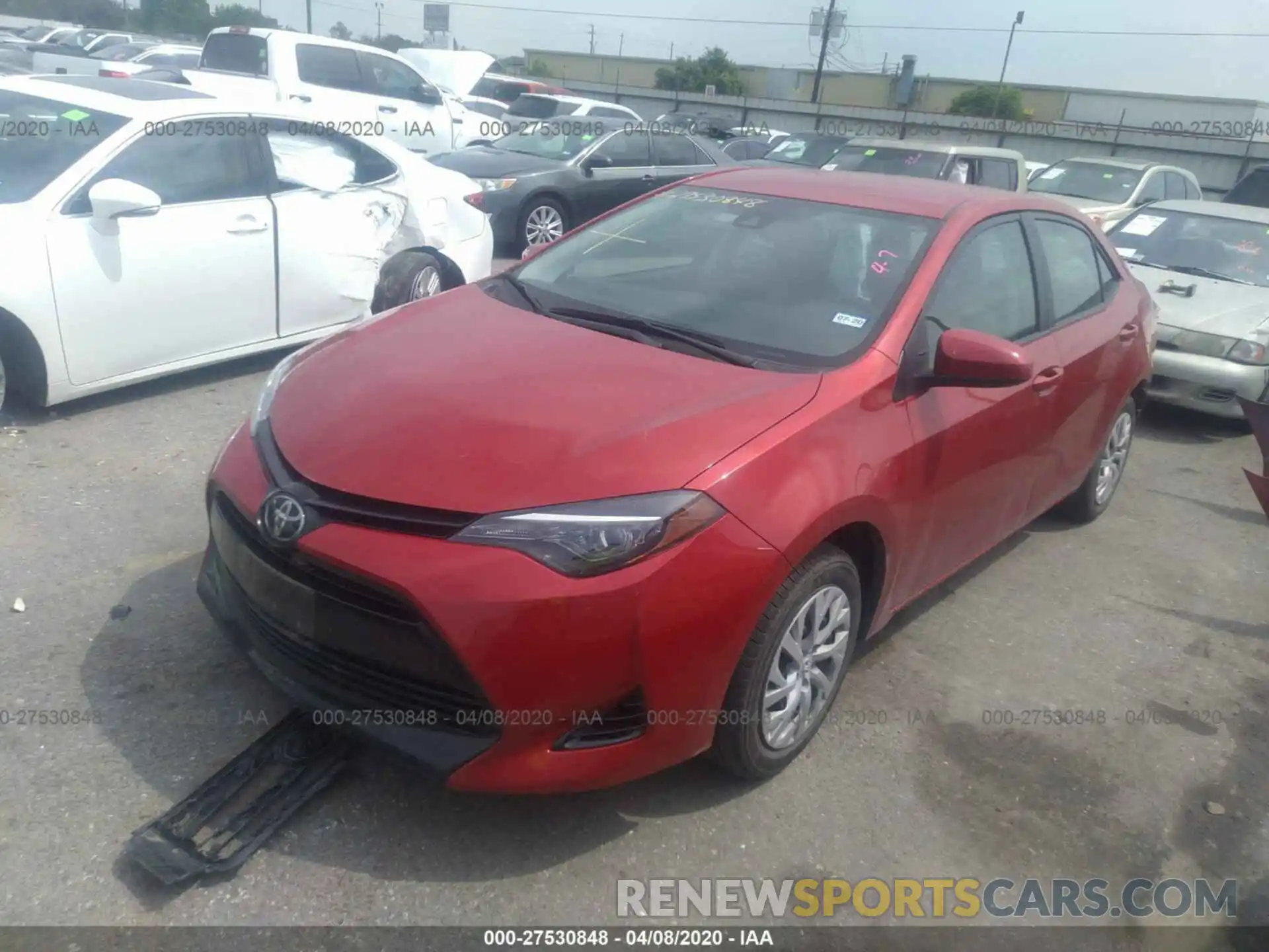 2 Photograph of a damaged car 5YFBURHE9KP877449 TOYOTA COROLLA 2019