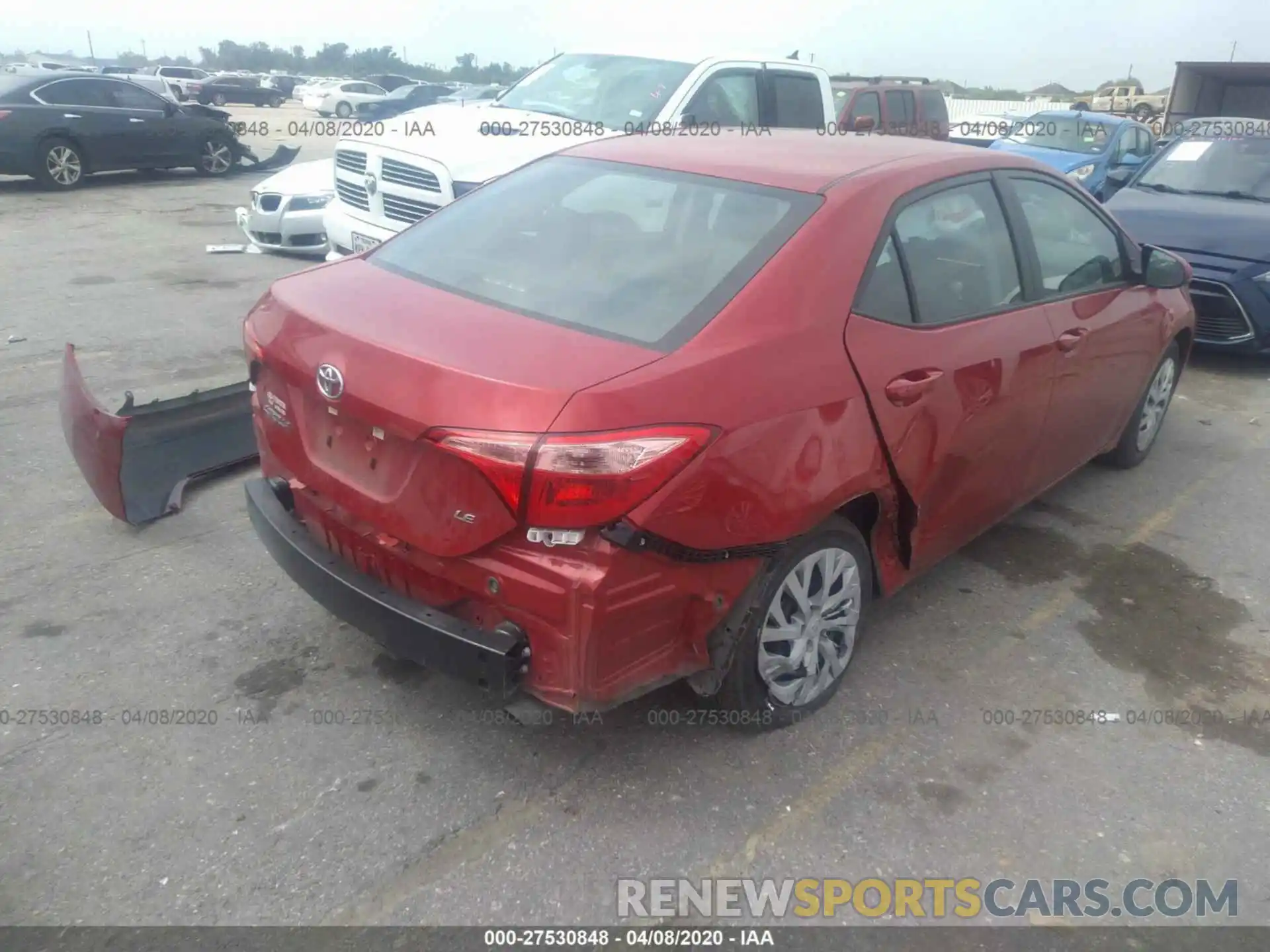 4 Photograph of a damaged car 5YFBURHE9KP877449 TOYOTA COROLLA 2019