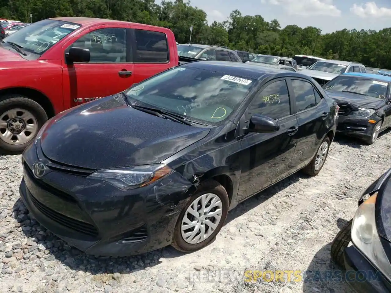 2 Photograph of a damaged car 5YFBURHE9KP877628 TOYOTA COROLLA 2019