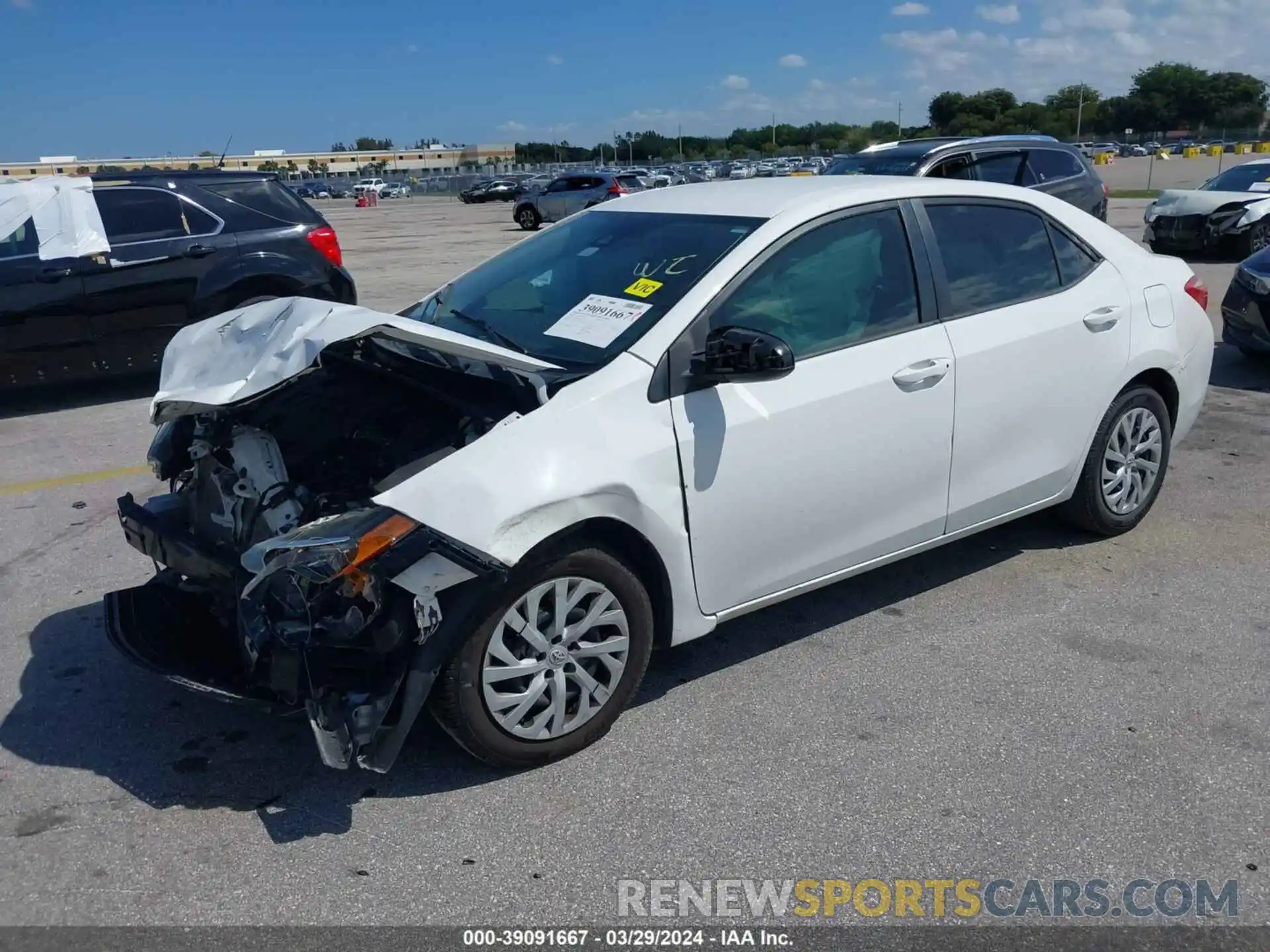 2 Photograph of a damaged car 5YFBURHE9KP878228 TOYOTA COROLLA 2019