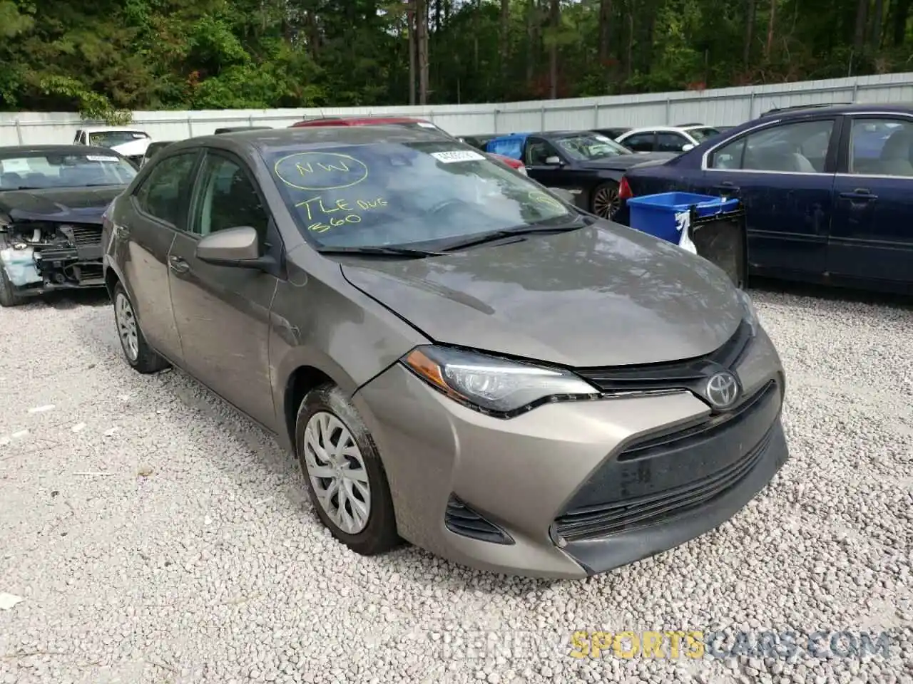 1 Photograph of a damaged car 5YFBURHE9KP878634 TOYOTA COROLLA 2019