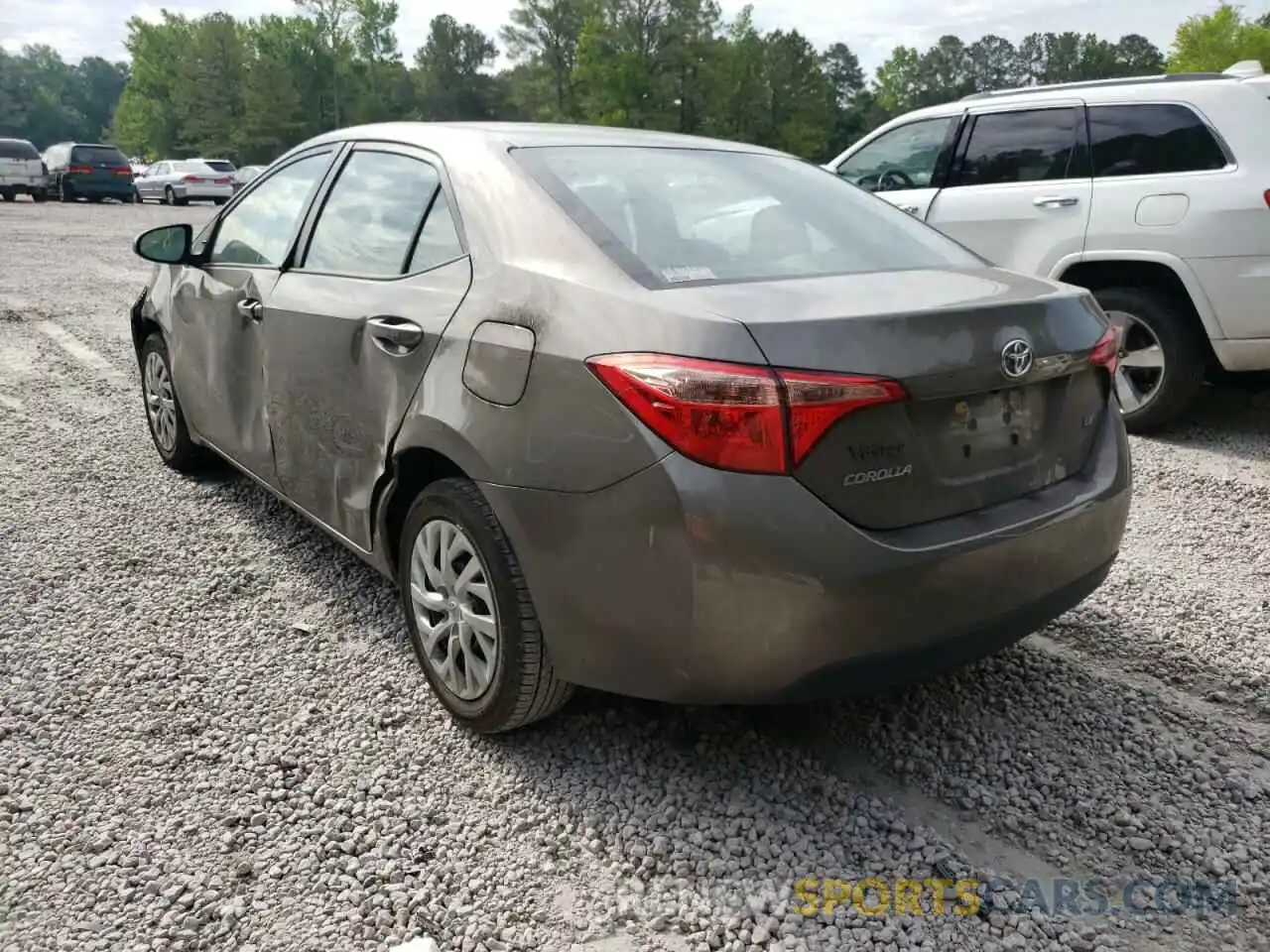 3 Photograph of a damaged car 5YFBURHE9KP878634 TOYOTA COROLLA 2019