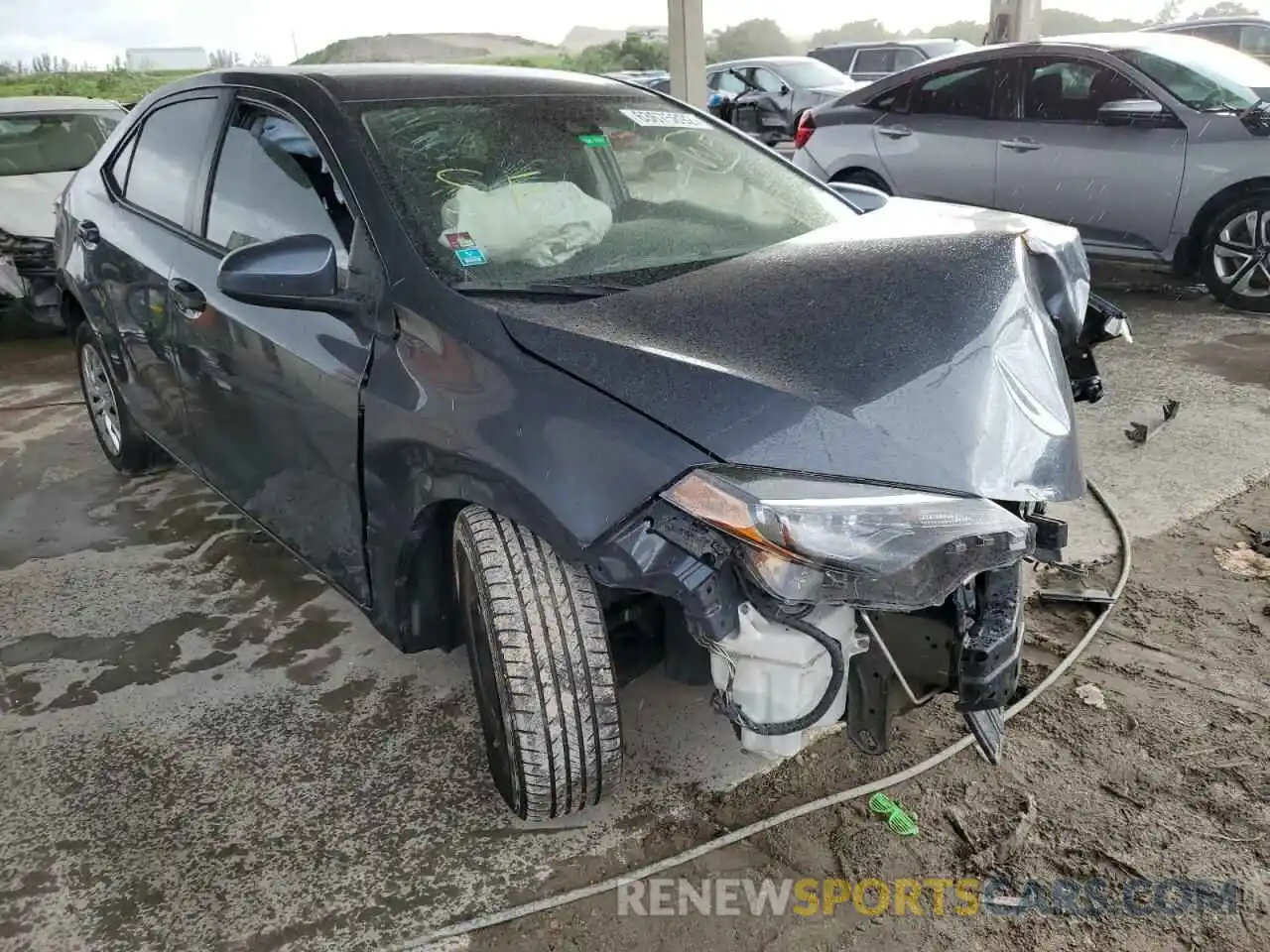 1 Photograph of a damaged car 5YFBURHE9KP878701 TOYOTA COROLLA 2019