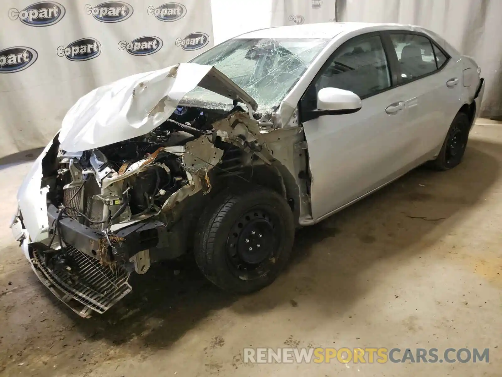 2 Photograph of a damaged car 5YFBURHE9KP878746 TOYOTA COROLLA 2019