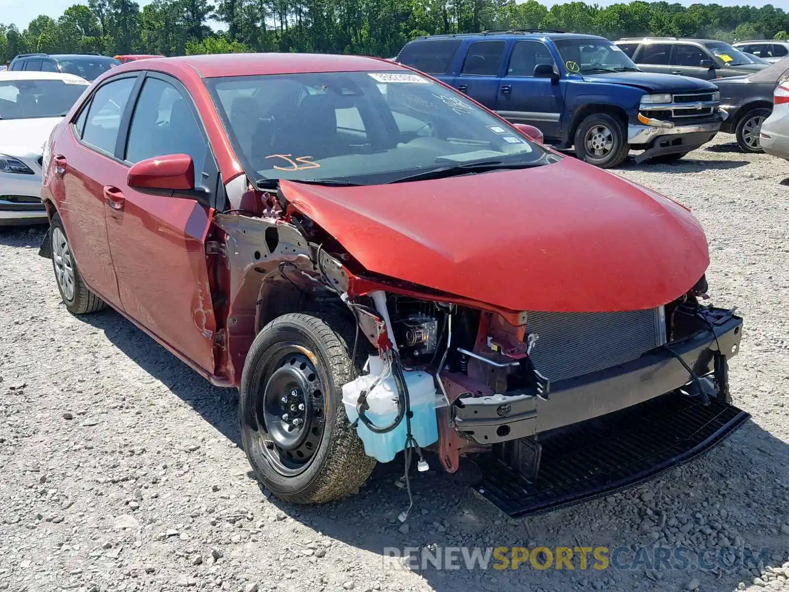 1 Photograph of a damaged car 5YFBURHE9KP879055 TOYOTA COROLLA 2019
