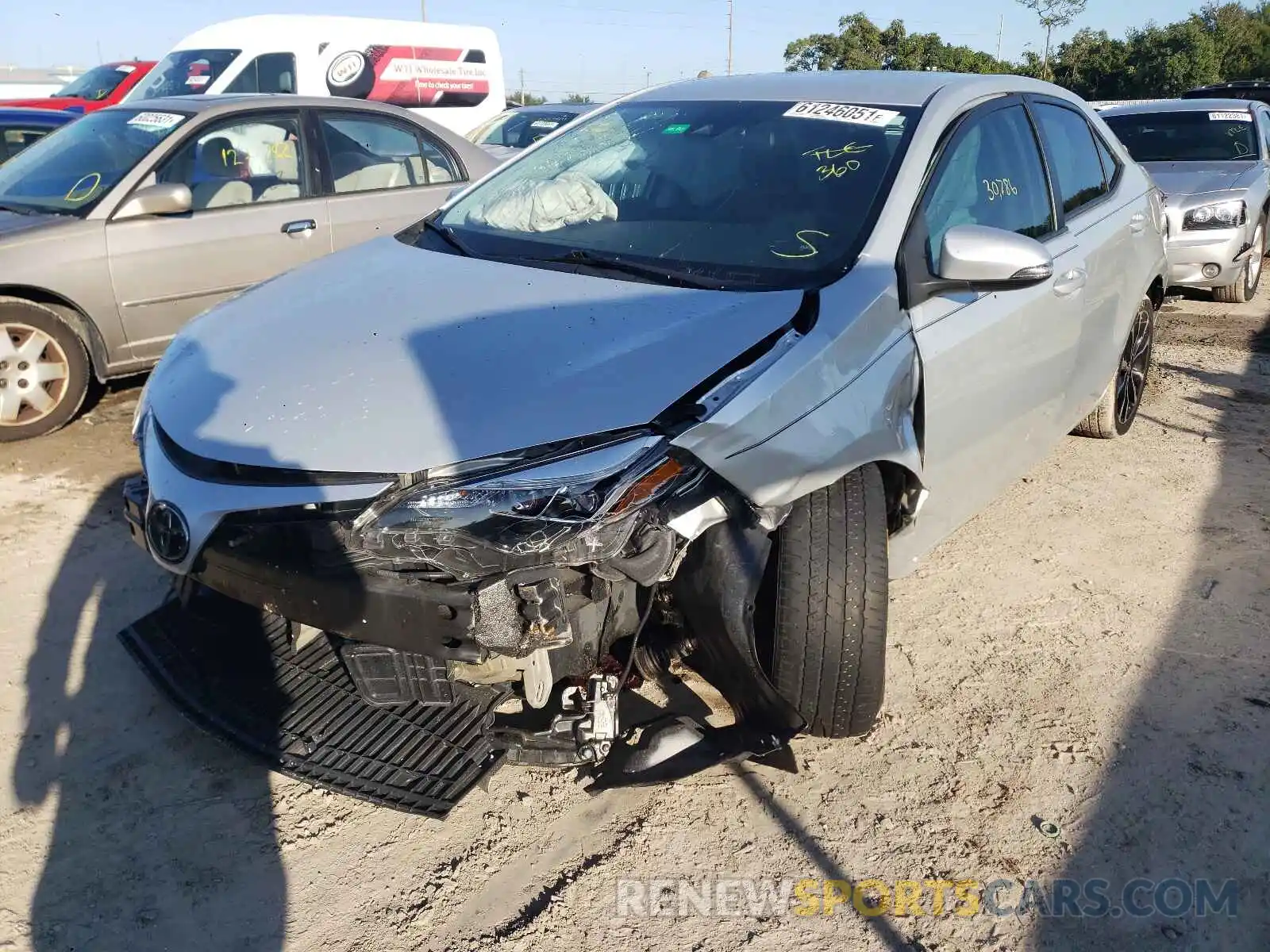 2 Photograph of a damaged car 5YFBURHE9KP879279 TOYOTA COROLLA 2019