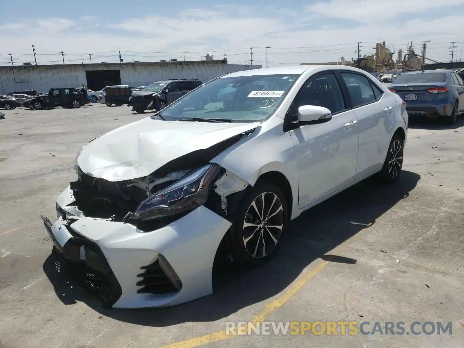 2 Photograph of a damaged car 5YFBURHE9KP879590 TOYOTA COROLLA 2019