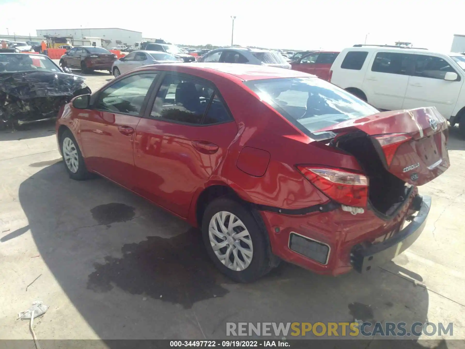 3 Photograph of a damaged car 5YFBURHE9KP879654 TOYOTA COROLLA 2019