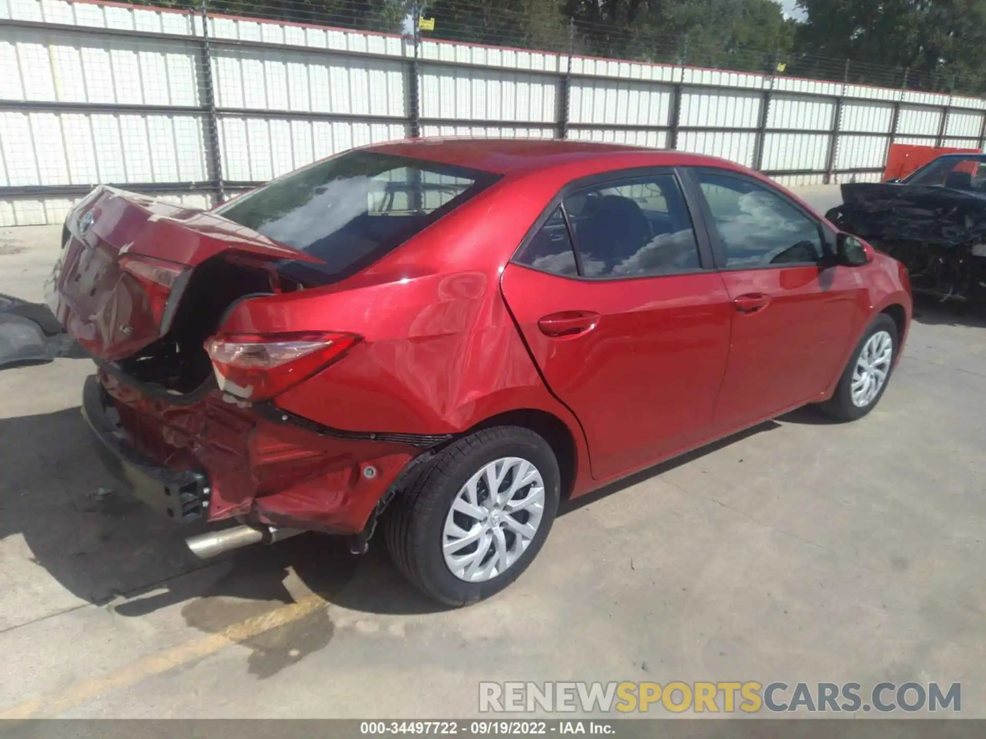 4 Photograph of a damaged car 5YFBURHE9KP879654 TOYOTA COROLLA 2019