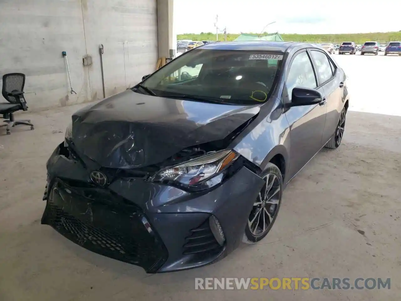 2 Photograph of a damaged car 5YFBURHE9KP880691 TOYOTA COROLLA 2019