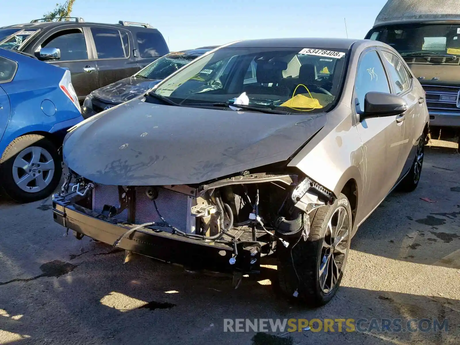 2 Photograph of a damaged car 5YFBURHE9KP881923 TOYOTA COROLLA 2019