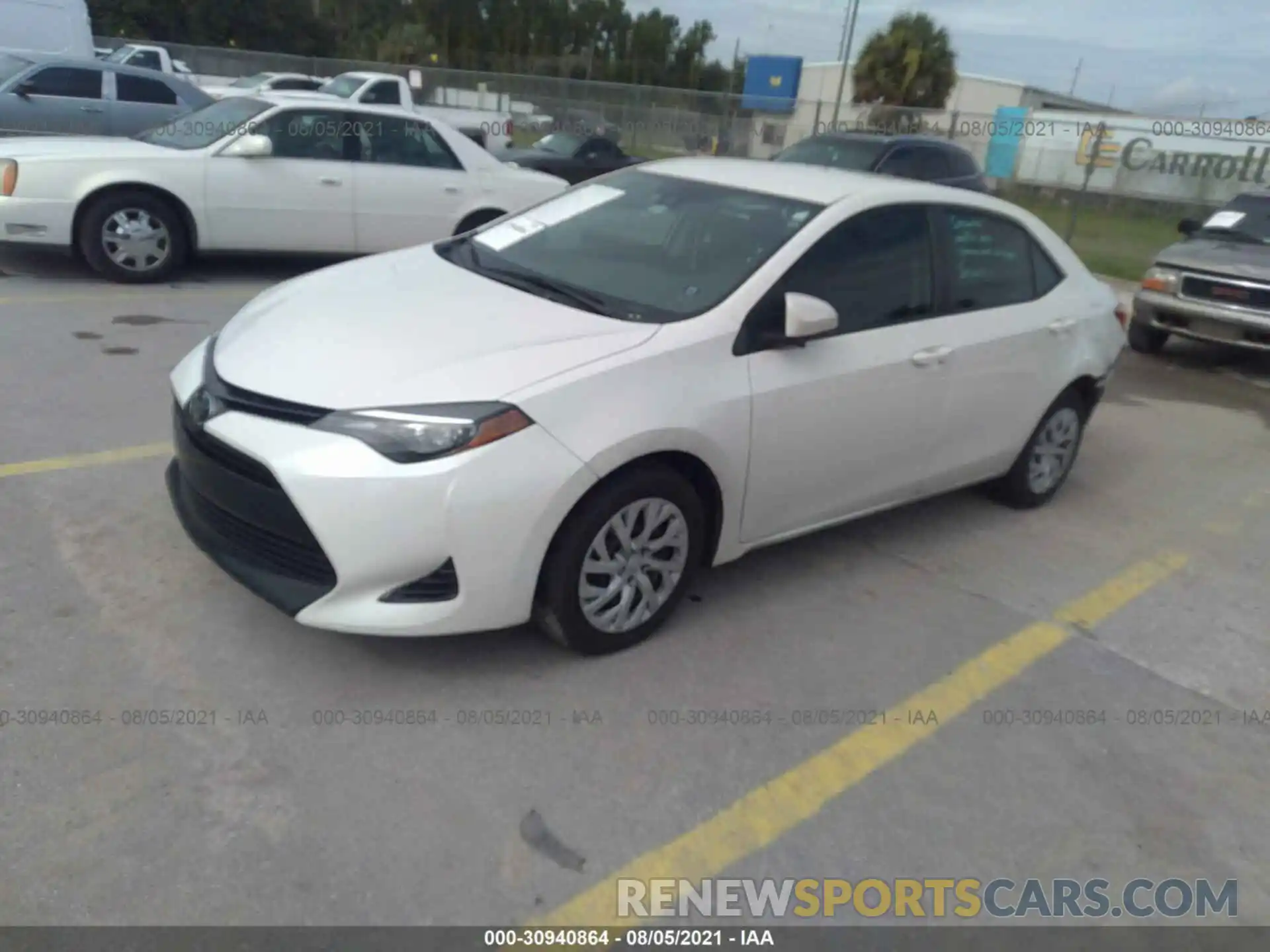 2 Photograph of a damaged car 5YFBURHE9KP882215 TOYOTA COROLLA 2019