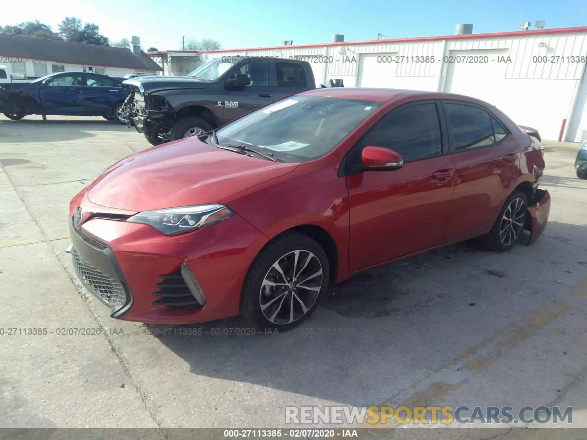 2 Photograph of a damaged car 5YFBURHE9KP883462 TOYOTA COROLLA 2019