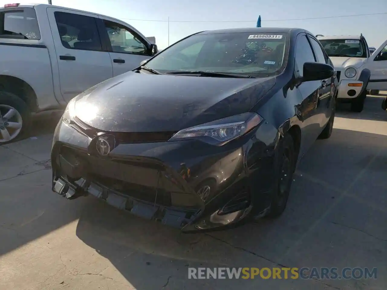 2 Photograph of a damaged car 5YFBURHE9KP883655 TOYOTA COROLLA 2019