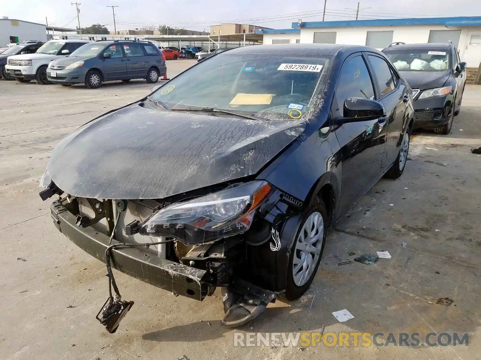 2 Photograph of a damaged car 5YFBURHE9KP884207 TOYOTA COROLLA 2019