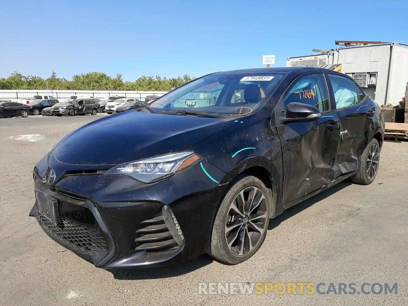 2 Photograph of a damaged car 5YFBURHE9KP884580 TOYOTA COROLLA 2019