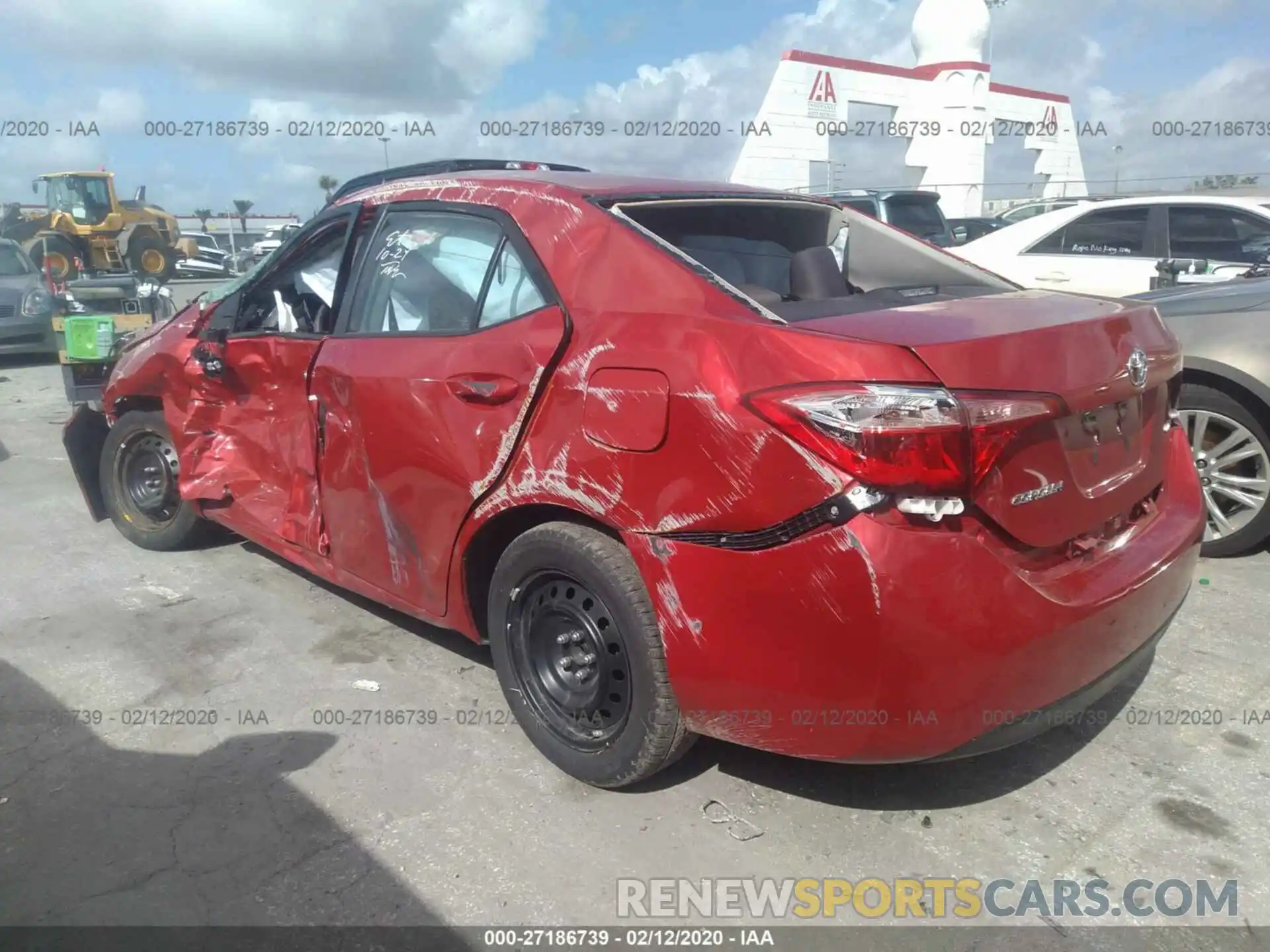 3 Photograph of a damaged car 5YFBURHE9KP884871 TOYOTA COROLLA 2019