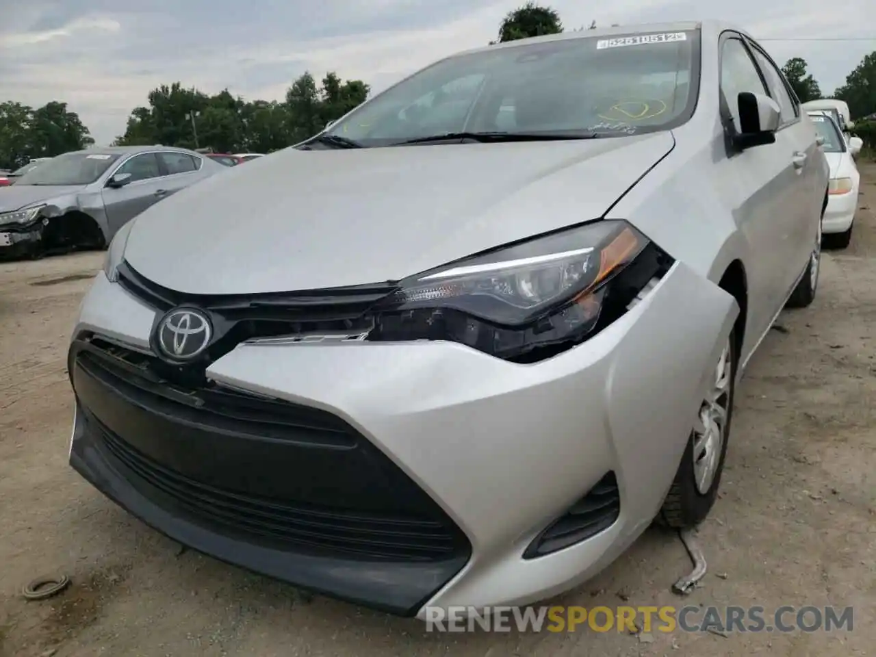 2 Photograph of a damaged car 5YFBURHE9KP885986 TOYOTA COROLLA 2019