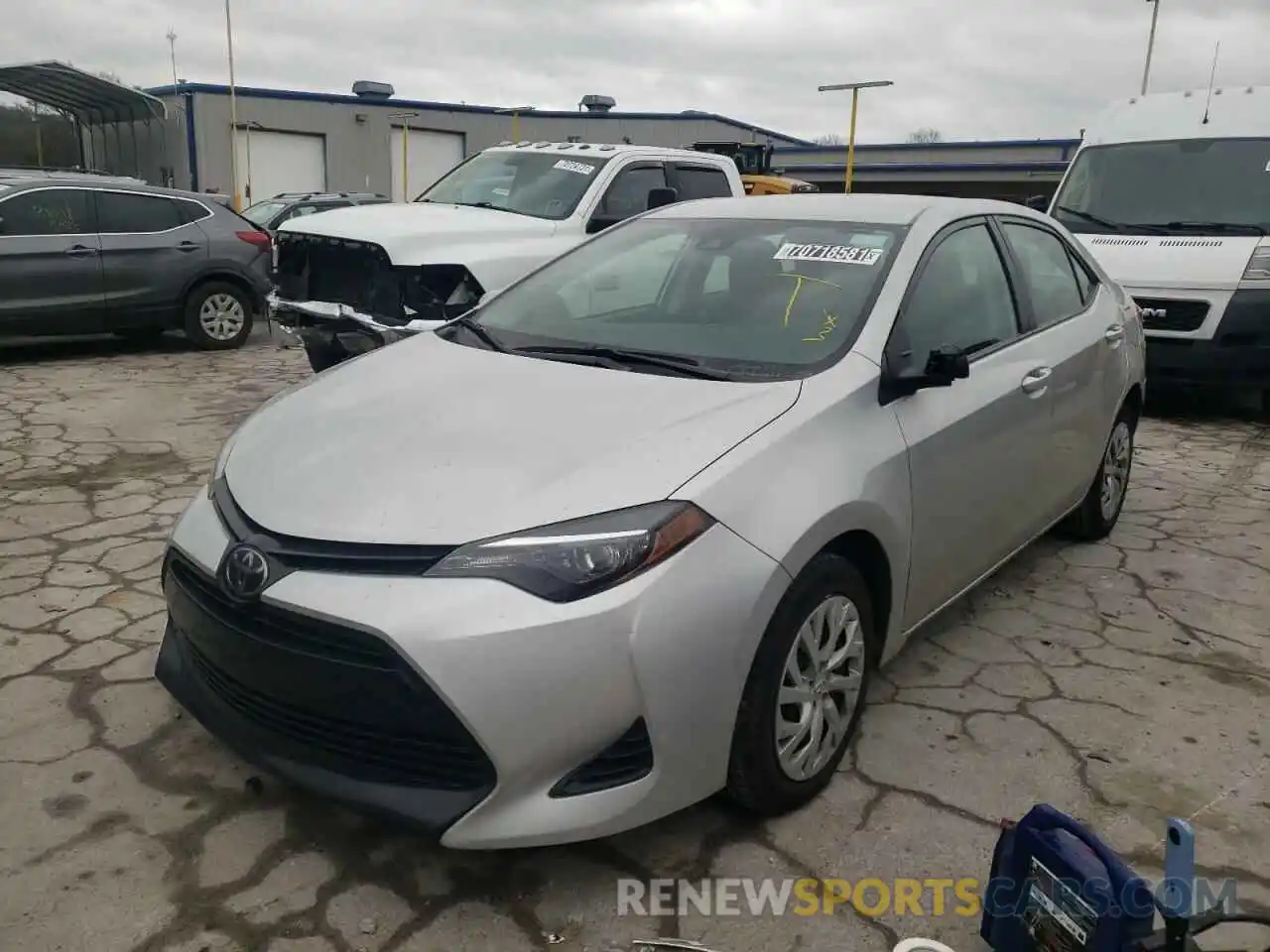 2 Photograph of a damaged car 5YFBURHE9KP886040 TOYOTA COROLLA 2019