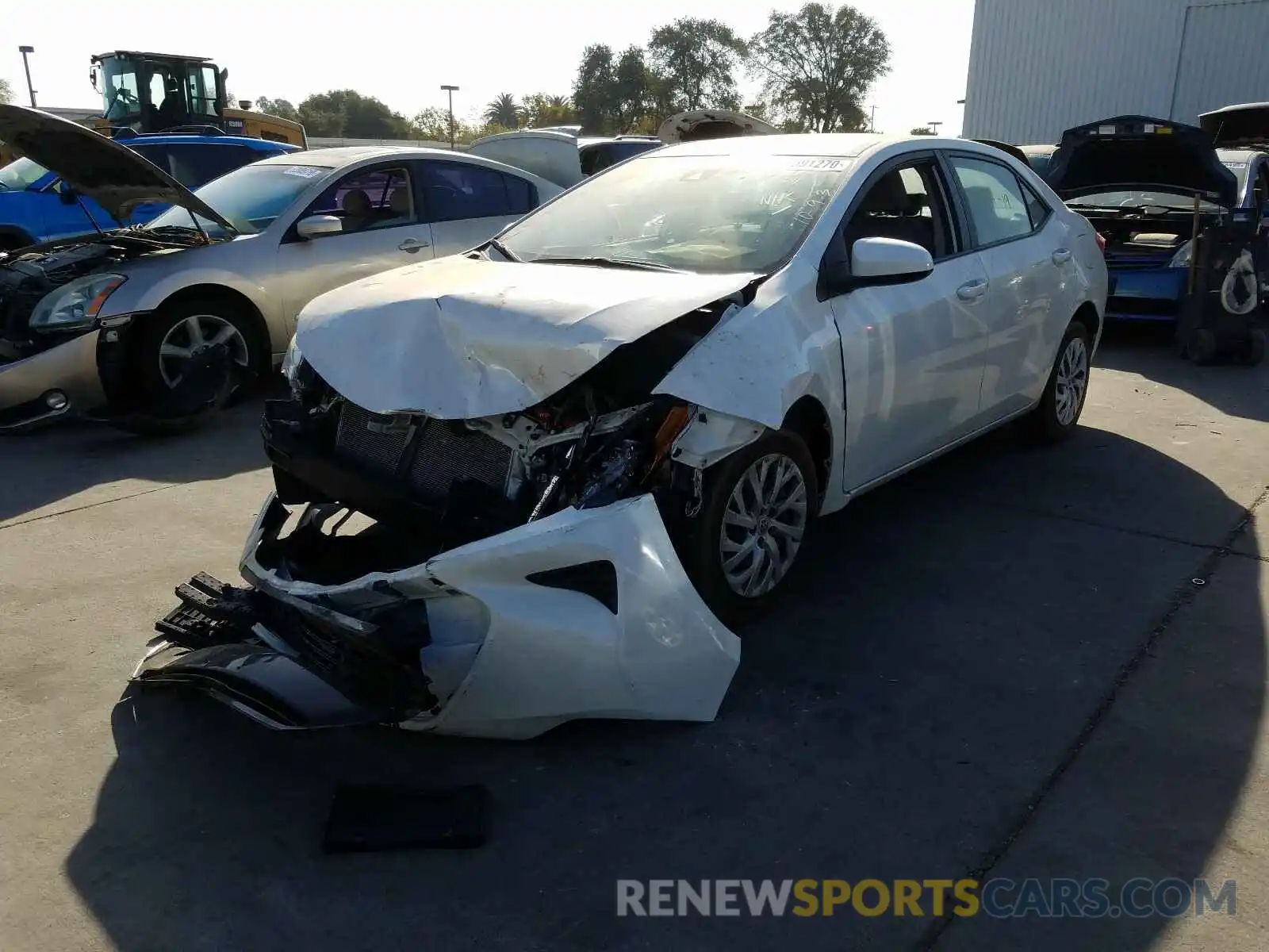 2 Photograph of a damaged car 5YFBURHE9KP886491 TOYOTA COROLLA 2019