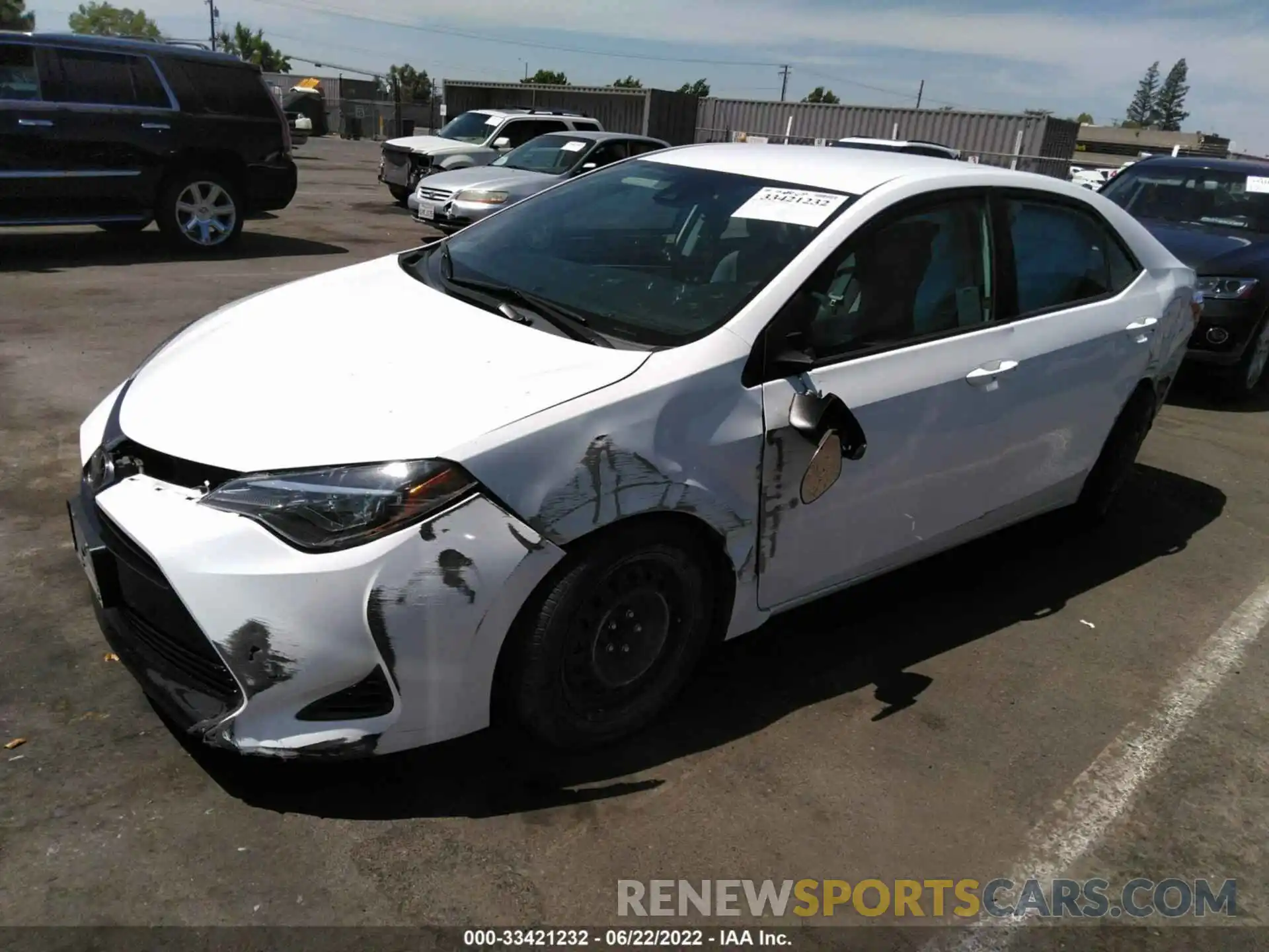 2 Photograph of a damaged car 5YFBURHE9KP888127 TOYOTA COROLLA 2019