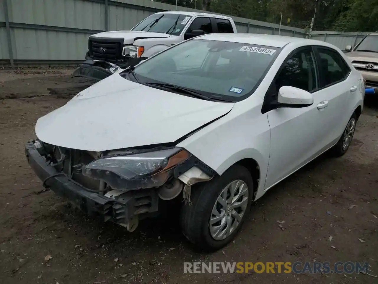 1 Photograph of a damaged car 5YFBURHE9KP888984 TOYOTA COROLLA 2019