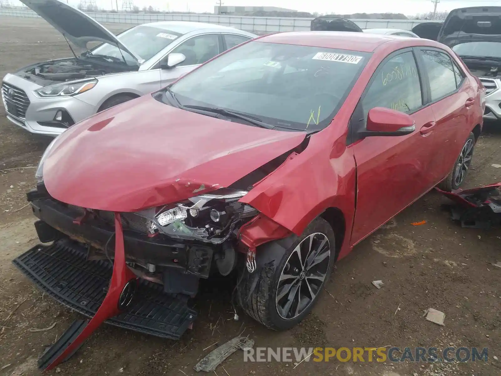 2 Photograph of a damaged car 5YFBURHE9KP889360 TOYOTA COROLLA 2019