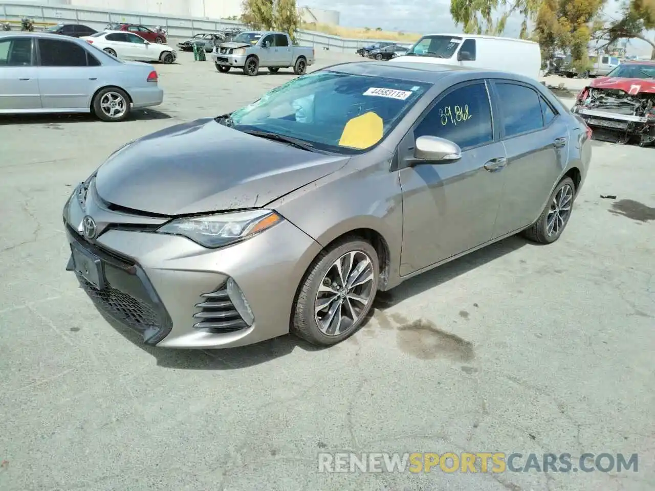 2 Photograph of a damaged car 5YFBURHE9KP889469 TOYOTA COROLLA 2019