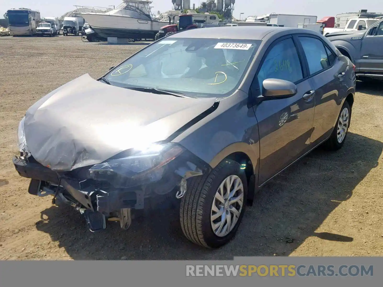 2 Photograph of a damaged car 5YFBURHE9KP889648 TOYOTA COROLLA 2019