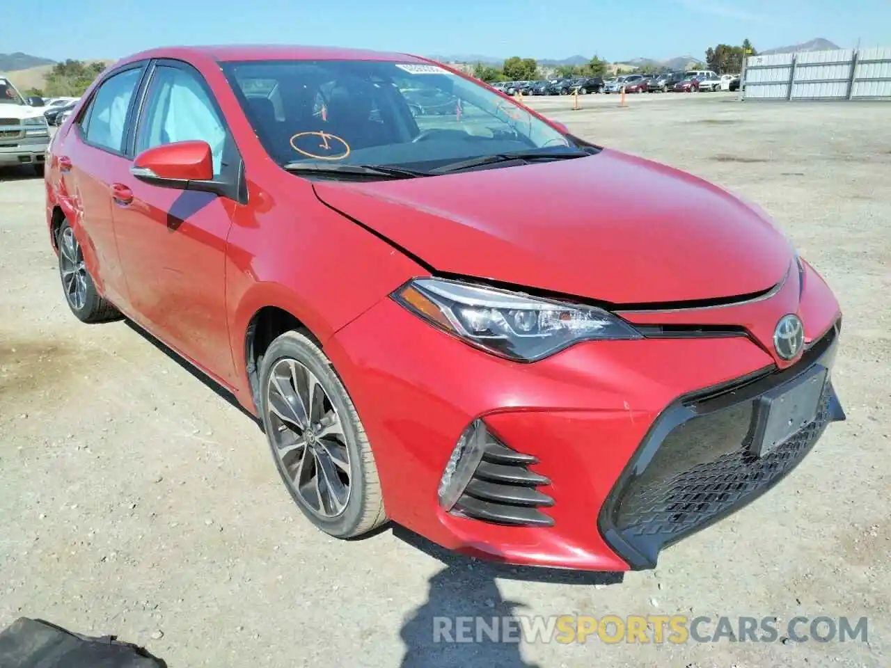 1 Photograph of a damaged car 5YFBURHE9KP889732 TOYOTA COROLLA 2019