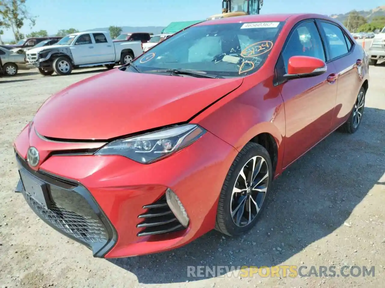 2 Photograph of a damaged car 5YFBURHE9KP889732 TOYOTA COROLLA 2019