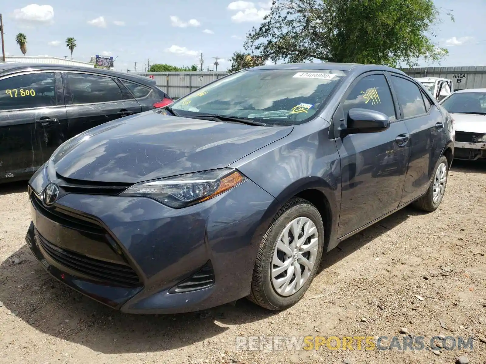 2 Photograph of a damaged car 5YFBURHE9KP889794 TOYOTA COROLLA 2019