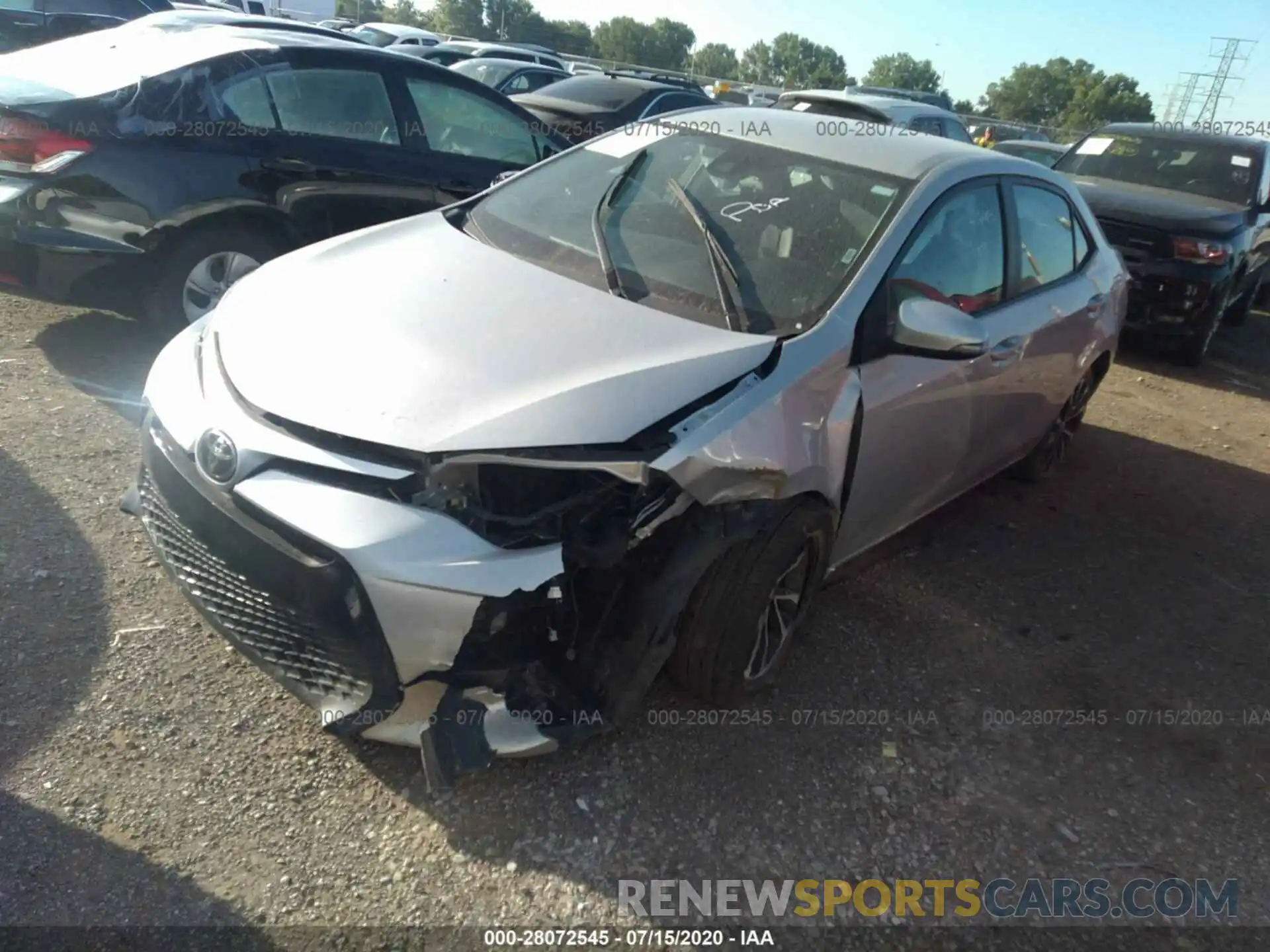 2 Photograph of a damaged car 5YFBURHE9KP890542 TOYOTA COROLLA 2019