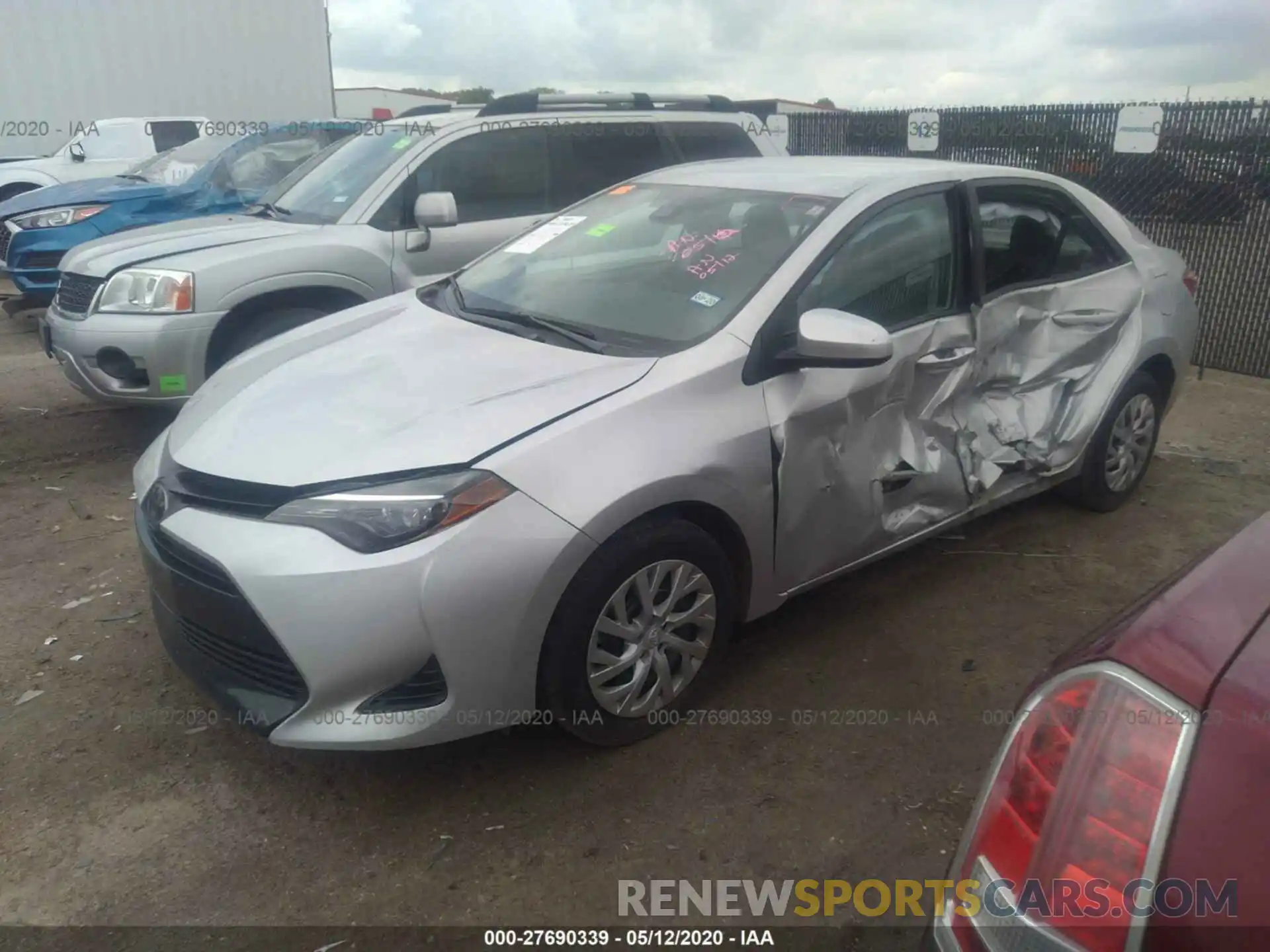 2 Photograph of a damaged car 5YFBURHE9KP891206 TOYOTA COROLLA 2019