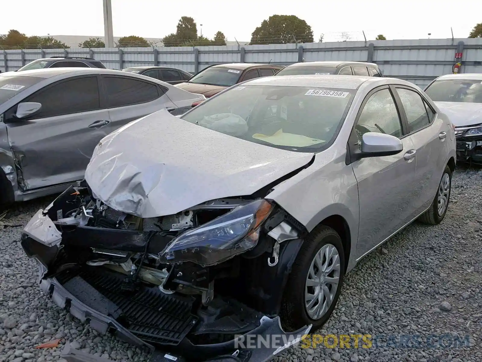 2 Photograph of a damaged car 5YFBURHE9KP891982 TOYOTA COROLLA 2019